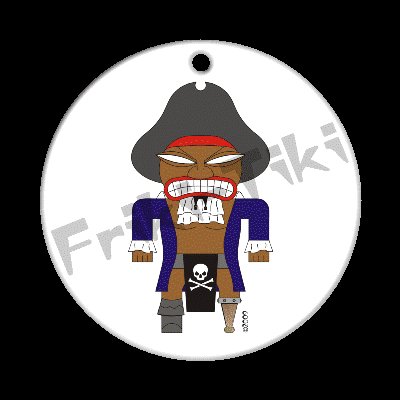 FRIKI-TIKI Pirate-Tiki Porcelain Christmas Ornament - NEW Collectible