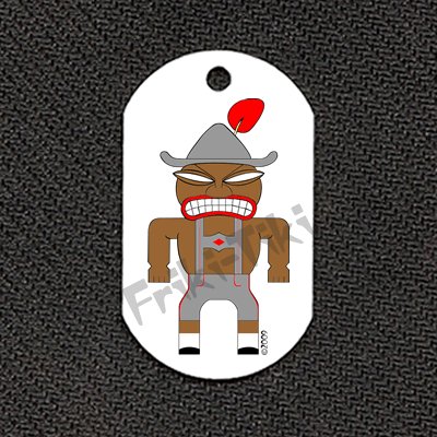 FRIKI-TIKI Deutch-Tiki Dog Tag w/ 30" Ball Chain - NEW