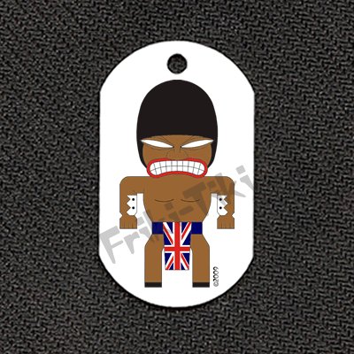 FRIKI-TIKI Brit-Tiki Dog Tag w/ 30" Ball Chain - NEW