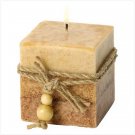 Rustic Wood Cube Candle - 39242