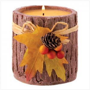 Round Bark Candle - 12041