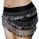 Black & Silver Belly Dancing Hip Scarves