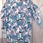 7x - Pointy Elvira Sleeve Top - BLUE/WHITE FLORAL
