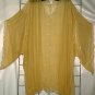 8x - Pointy Elvira Sleeve Top - SHEER GLITTER GOLD