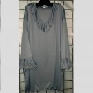 7x - Gray - Bell Sleeve - Ruffle Front
