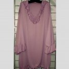 7x - Light Mauve - Bell Sleeve - Ruffle Front