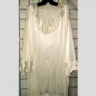 8x - Shiney White - Bell Sleeve - Ruffle Front