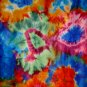 7x - Short Sleeve V-neck - RED/GREEN/BLUE TIE-DYE
