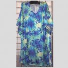 6x - Lace Tie-Dye V-neck - BLUE/GREEN