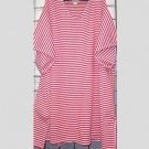 7x - Short Sleeve V-neck - RED/WHITE STRIPES