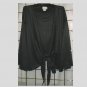 1x/2x - Tie Front Bolero Jacket - BLACK