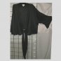 5x/6x - Tie Front Bolero Jacket - BLACK