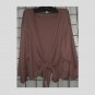 1x/2x - Tie Front Bolero Jacket - BROWN