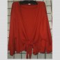 1x/2x - Tie Front Bolero Jacket - BURGANDY
