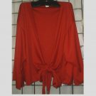 7x/8x - Tie Front Bolero Jacket - BURGANDY