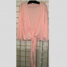 1x/2x - Tie Front Bolero Jacket - PINK