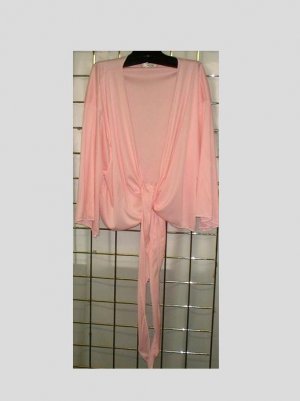 1x/2x - Tie Front Bolero Jacket - PINK