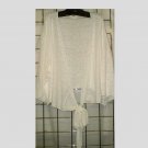 3x/4x - Tie Front Bolero Jacket - WHITE LACE
