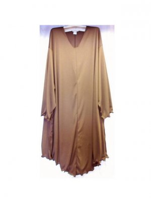 7x - Long Sleeve A-Line Top w/ Pointy Hem-line - BROWN