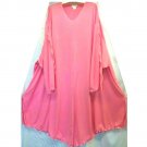 4x - Long Sleeve A-Line Top w/ Pointy Hem-line - PINK
