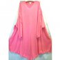4x - Long Sleeve A-Line Top w/ Pointy Hem-line - PINK