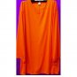 7X - Bell Sleeve V-neck Top w/ Side Slits - ORANGE