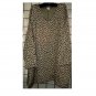8X - Double-knit V-neck Top - BEIGE/BLACK ANIMAL