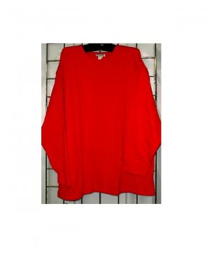 2X - Round Neck Fleece Top - RED