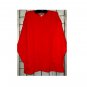 3X - Round Neck Fleece Top - RED