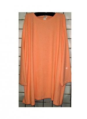 9X - Round Neck Fleece Top - PEACH