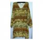 8X - Rayon Lycra Long-sleeve Top - BROWN/BEIGE BORDER