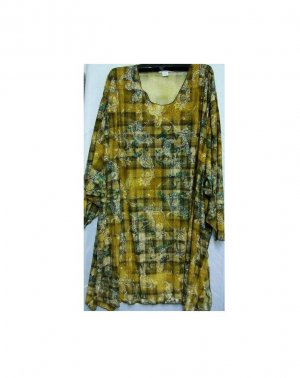 9X - Rayon Lycra Long-sleeve Top - PAISLEY GLITTER