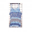 4X - 100% Cotton Gauze Strap Tank Top - BLUE DESIGN