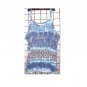 7X - 100% Cotton Gauze Strap Tank Top - BLUE DESIGN