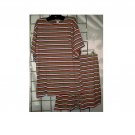 5X - Crew Neck Ribbed Shorts Set - ASSORTED STRIPES