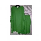 8X - Crew Neck Ribbed Shorts Set - GREEN