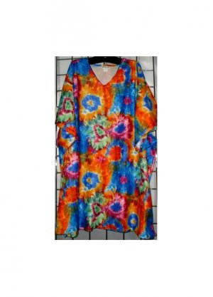 6x - V-neck Shorts Set - RED/BLUE/YELLOW/PURPLE TIE-DYE