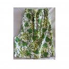 10X - V-neck Shorts Set - WHITE/GREEN LEAVES PRINT