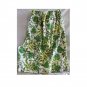 10X - V-neck Shorts Set - WHITE/GREEN LEAVES PRINT