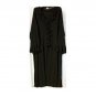 5x - Long-sleeve, Ruffle front & cuff - BLACK