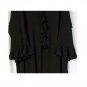 5x - Long-sleeve, Ruffle front & cuff - BLACK