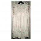 5x/6x - Sleeveless Empire Waist House Dress - WHITE FLORAL