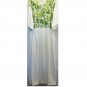 7x/8x - Short-sleeve Empire Waist House Dress - WHITE W/GREEN LEAVES