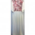 9x/10x - Short-sleeve Empire Waist House Dress - MAUVE FLORAL