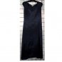 4x - Sleeveless Taffeta Slip Dress - NAVY