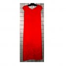3x - Sleeveless Taffeta Slip Dress - RED