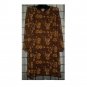 10X - Crew Neck Top with 3/4 Sleeves - BROWN FLOWER PRINT