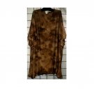 4X - Slinky Butterfly-sleeve Top - BROWN TIE-DYE