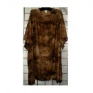 4X - Slinky Round-neck Short-sleeve Top - BROWN TIE-DYE