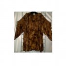 9X - Slinky Elvira-sleeve Top - BROWN TIE-DYE